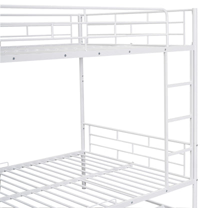 Metal Bunk Bed With Shelf And Guardrails - The Sleep Loft - Online Mattress Showroom NYC