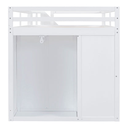 Loft Bed With Built In Wardrobes, Cabinets And Drawers - The Sleep Loft - Online Mattress Showroom NYC