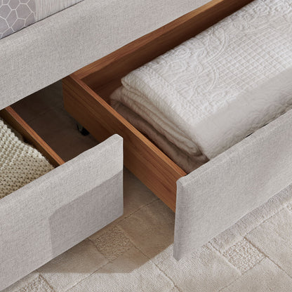 Upholstered Queen Daybed With 2 Drawers - The Sleep Loft - Online Mattress Showroom NYC