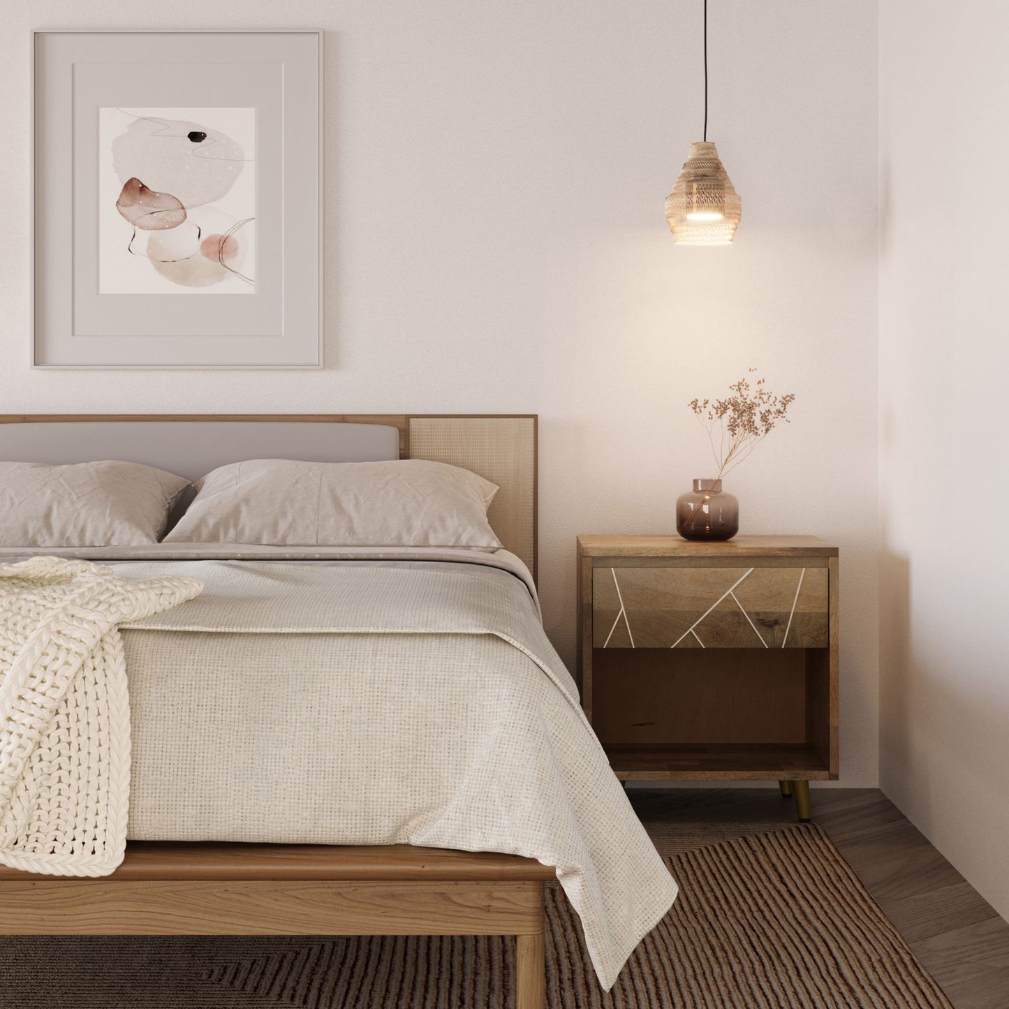 Jager - Bedside Table - Natural - The Sleep Loft - Online Mattress Showroom NYC