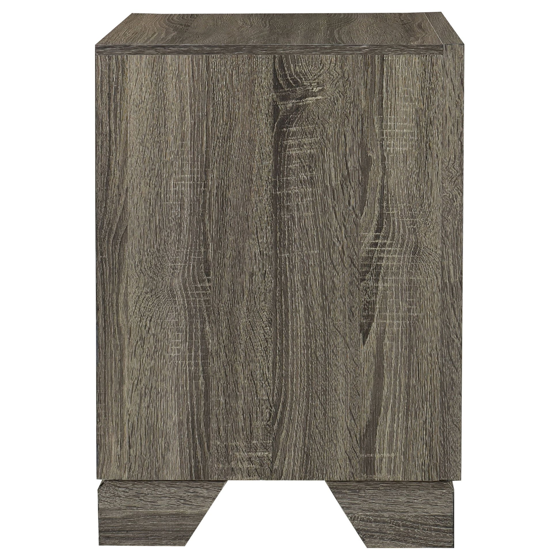 Funston - 2 Drawer Nightstand - Brown Oak - The Sleep Loft - Online Mattress Showroom NYC