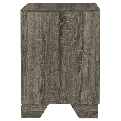 Funston - 2 Drawer Nightstand - Brown Oak - The Sleep Loft - Online Mattress Showroom NYC