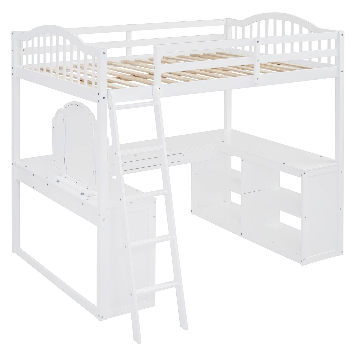 Loft Bed With Drawers, Cabinet, Shelves With Desk - The Sleep Loft - Online Mattress Showroom NYC