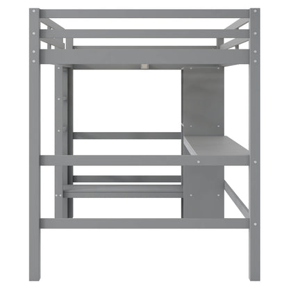 Loft Bed With Built In Desk And Multifunction Shelves - The Sleep Loft - Online Mattress Showroom NYC