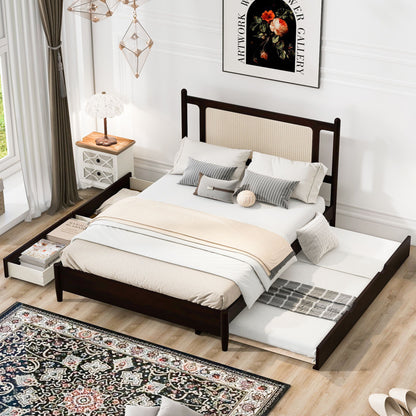 Platform Bed With 2 Big Drawers & Trundle - The Sleep Loft - Online Mattress Showroom NYC