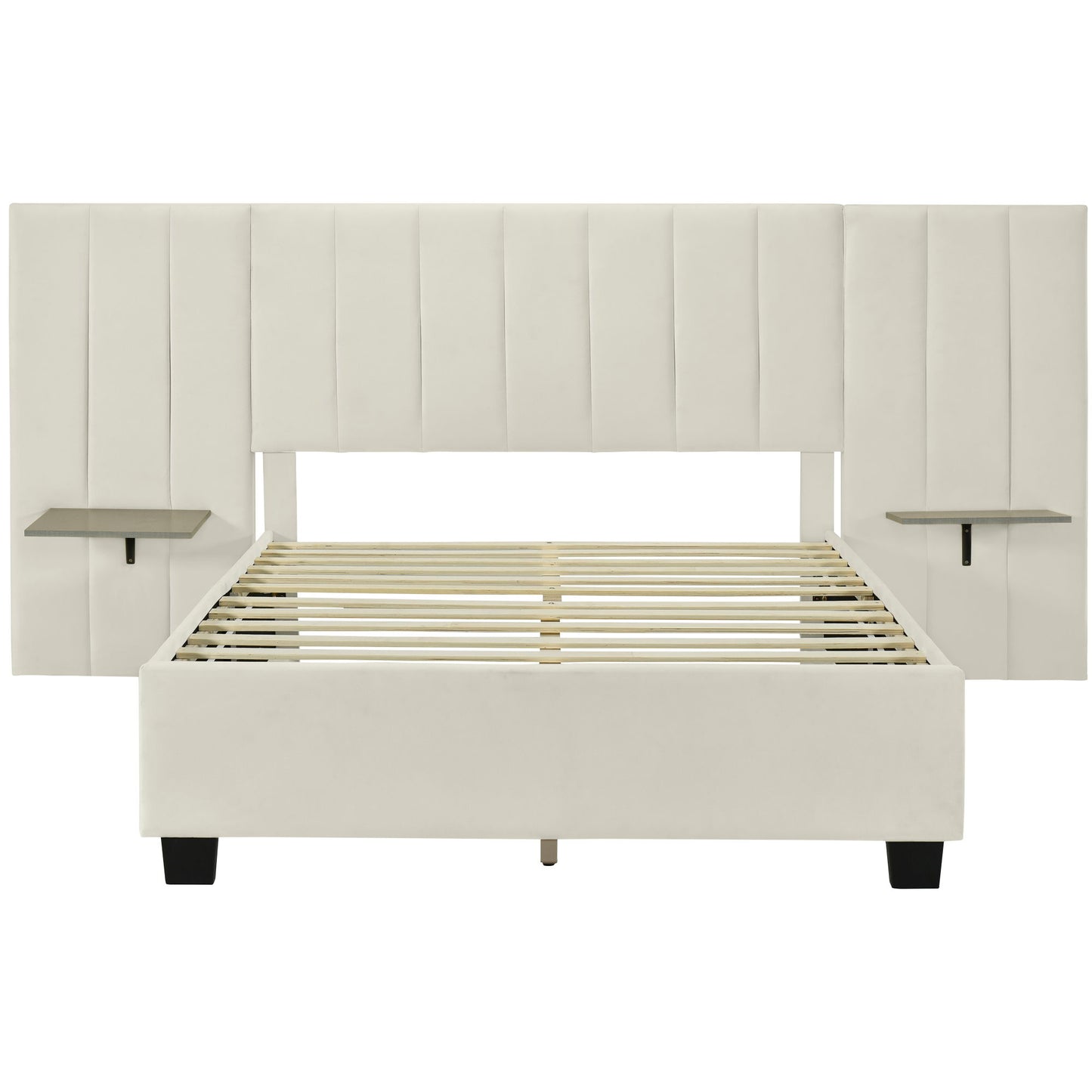 Upholstered Platform Bed With Big Headboard - The Sleep Loft - Online Mattress Showroom NYC
