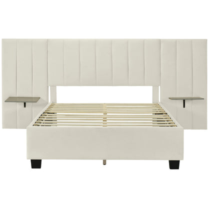 Upholstered Platform Bed With Big Headboard - The Sleep Loft - Online Mattress Showroom NYC
