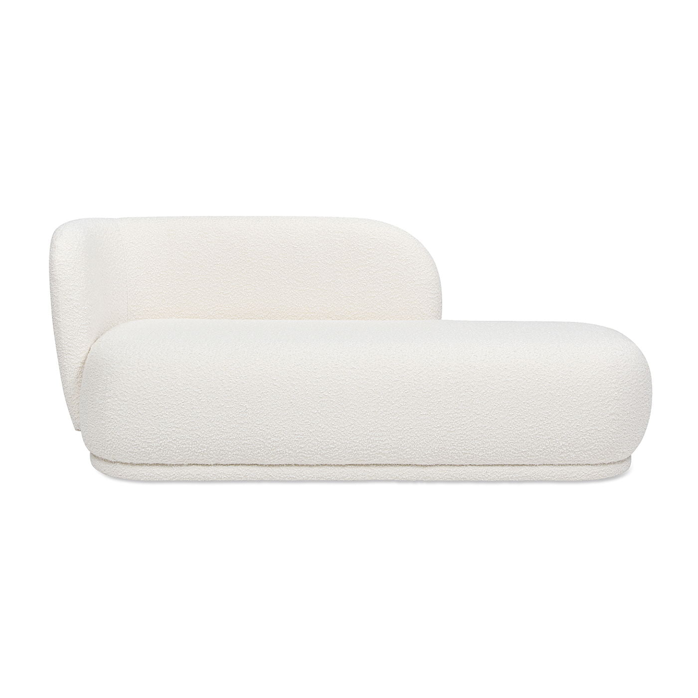 Aire - RAF Modern Rounded Chaise Lounge - Ivory White - The Sleep Loft - Online Mattress Showroom NYC