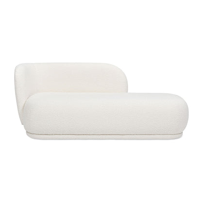 Aire - RAF Modern Rounded Chaise Lounge - Ivory White - The Sleep Loft - Online Mattress Showroom NYC