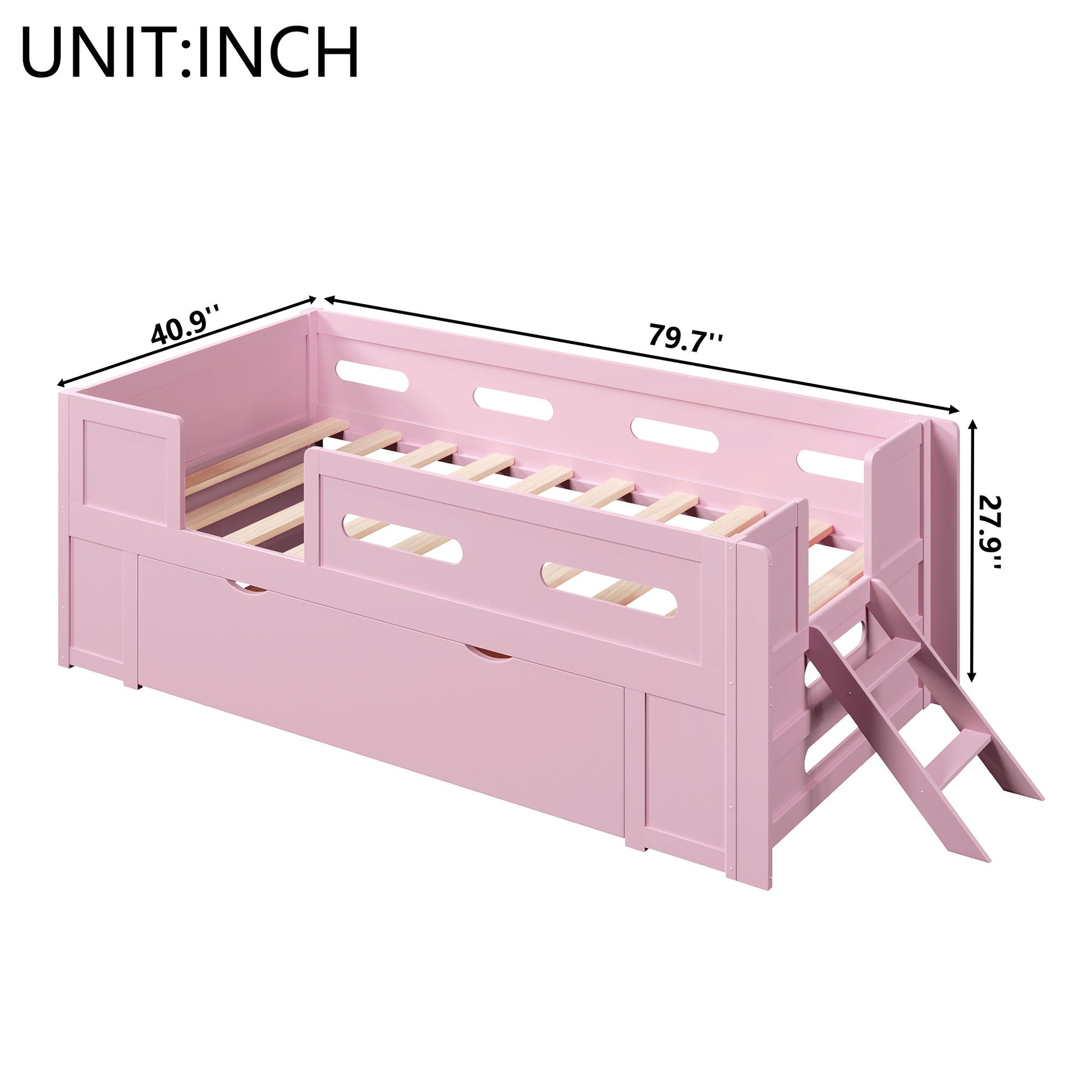 Platform Bed With Guardrail And Drawer - The Sleep Loft - Online Mattress Showroom NYC