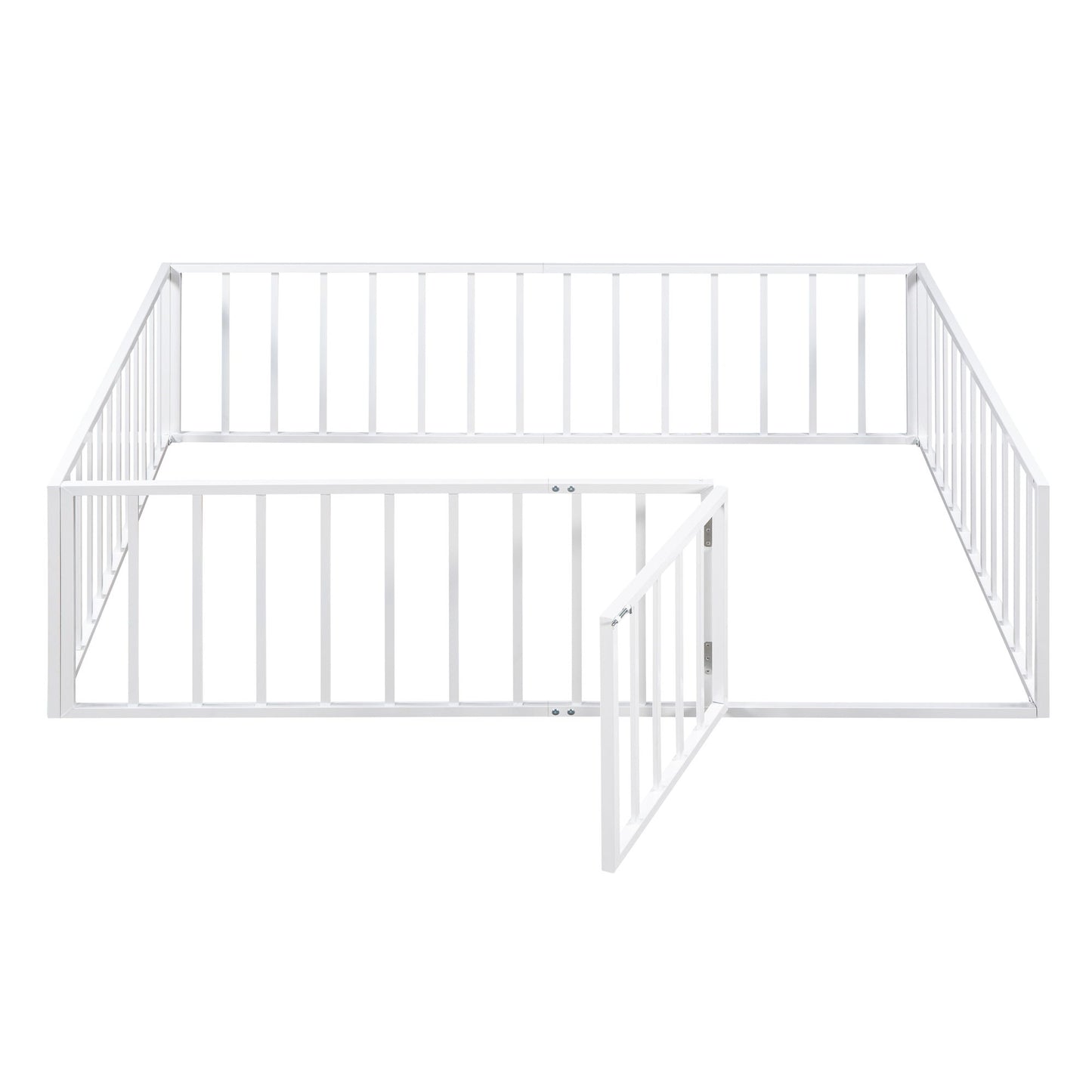 Metal Floor Bed Frame With Fence And Door - The Sleep Loft - Online Mattress Showroom NYC