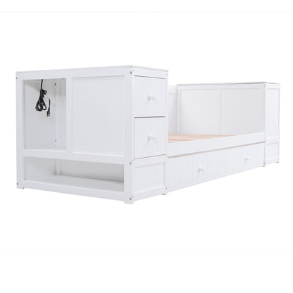 Daybed With Storage Arms, Trundle And Charging Station - The Sleep Loft - Online Mattress Showroom NYC
