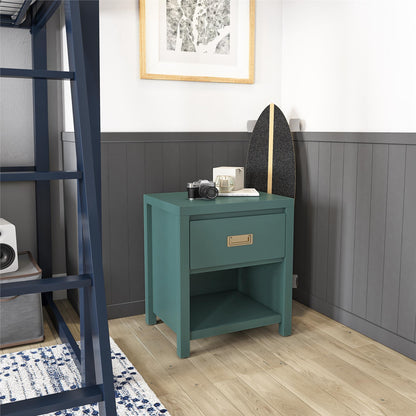 Haven - 1 Drawer Nightstand - Green - The Sleep Loft - Online Mattress Showroom NYC