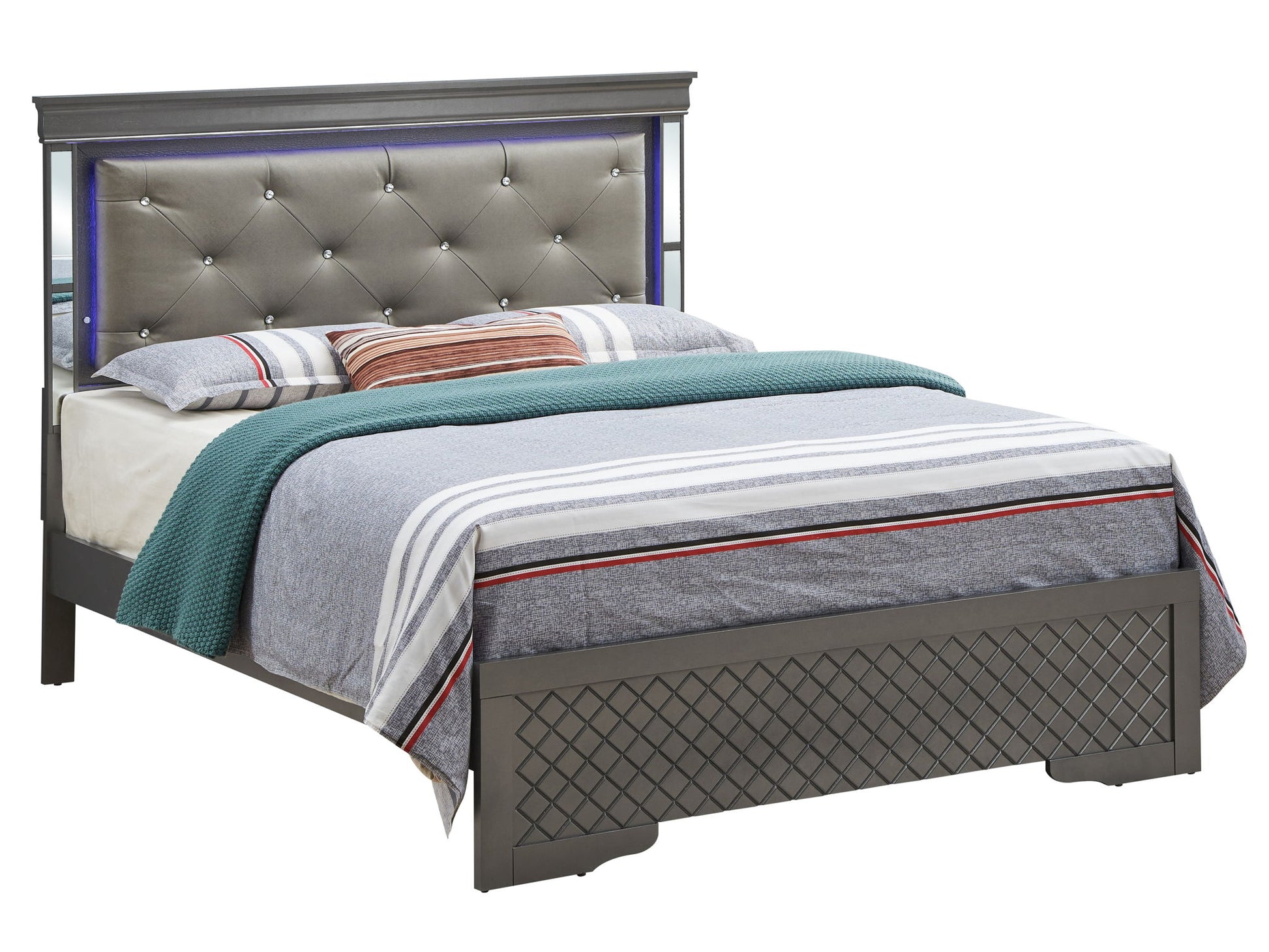 Verona - Full Bed - Metalic Black - The Sleep Loft - Online Mattress Showroom NYC