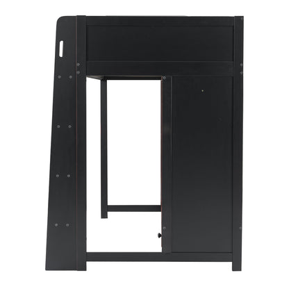 Gaming Loft Bed With Built In Desk, Wardrobe, LED Lighting And Drawer - The Sleep Loft - Online Mattress Showroom NYC