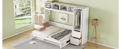 Space Saving Murphy Wall Bed With Closet And Drawers - The Sleep Loft - Online Mattress Showroom NYC