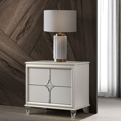 Gwendolyn - 2 Drawer Nightstand - White - The Sleep Loft - Online Mattress Showroom NYC