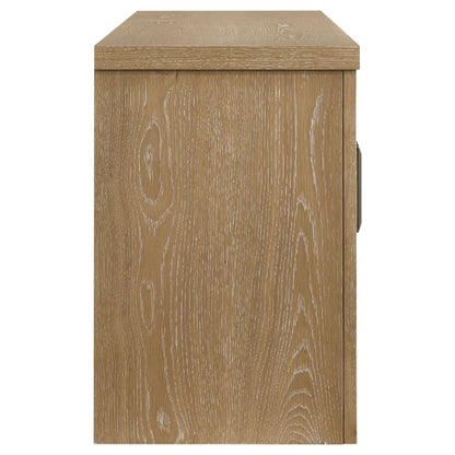 Brenham 79-inch 4-door TV Stand Media Console Washed Oak