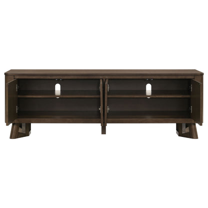 Trotter 71-inch 4-Door Wood TV Stand Media Console Brown