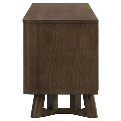 Trotter 71-inch 4-Door Wood TV Stand Media Console Brown