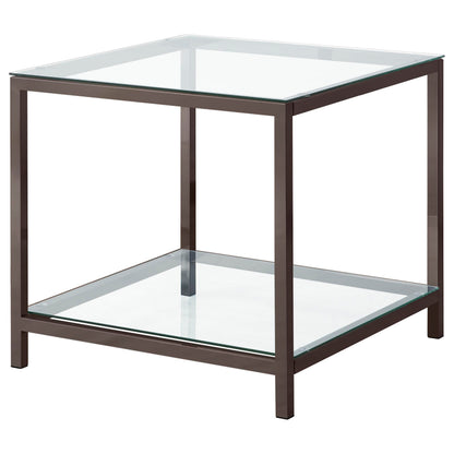 Trini 2-piece Coffee and End Table Set Black Nickel
