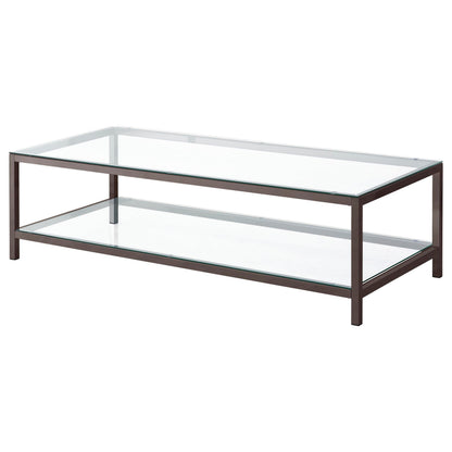 Trini 2-piece Coffee and End Table Set Black Nickel