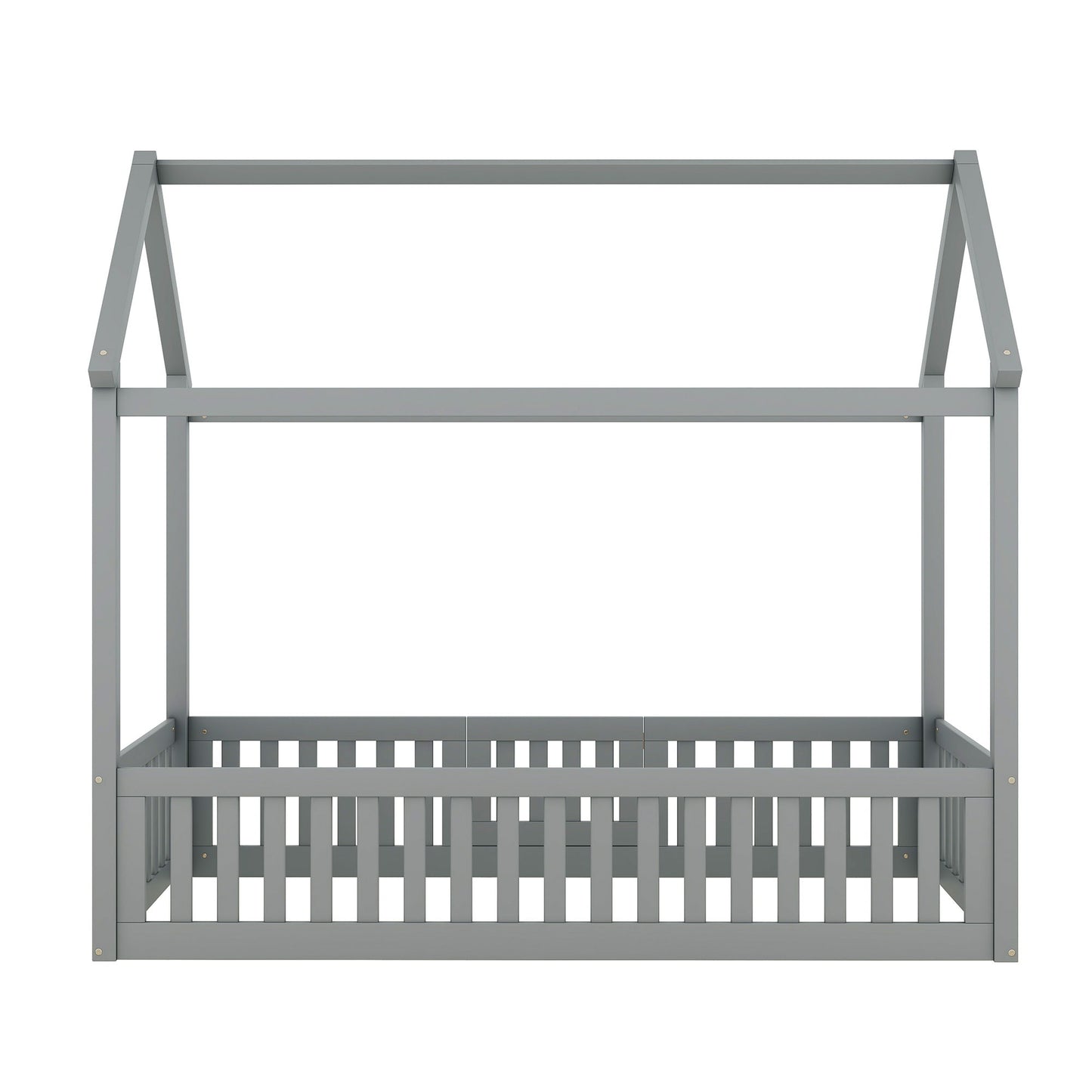 Wood House Bed With Fence And Door - The Sleep Loft - Online Mattress Showroom NYC