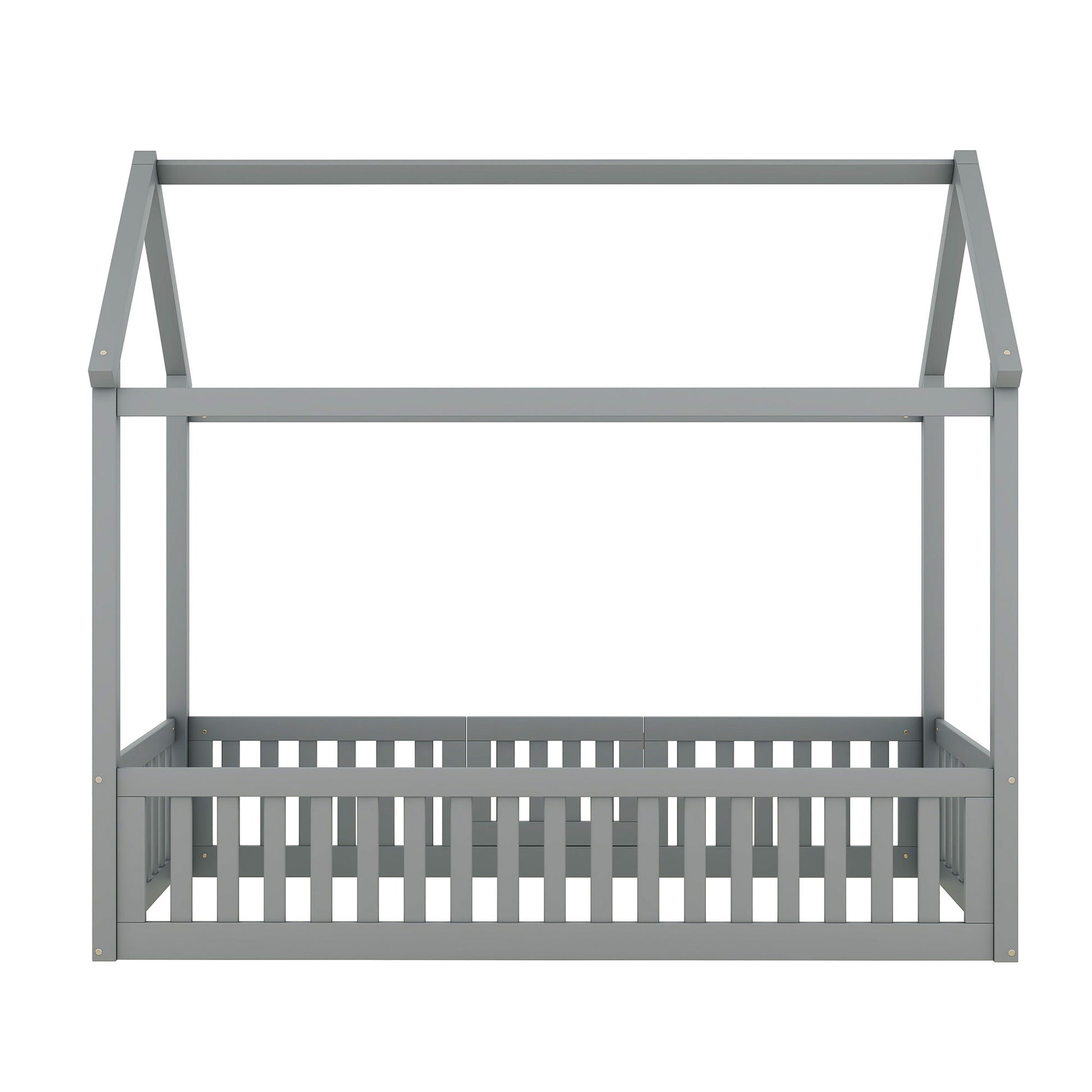 Wood House Bed With Fence And Door - The Sleep Loft - Online Mattress Showroom NYC