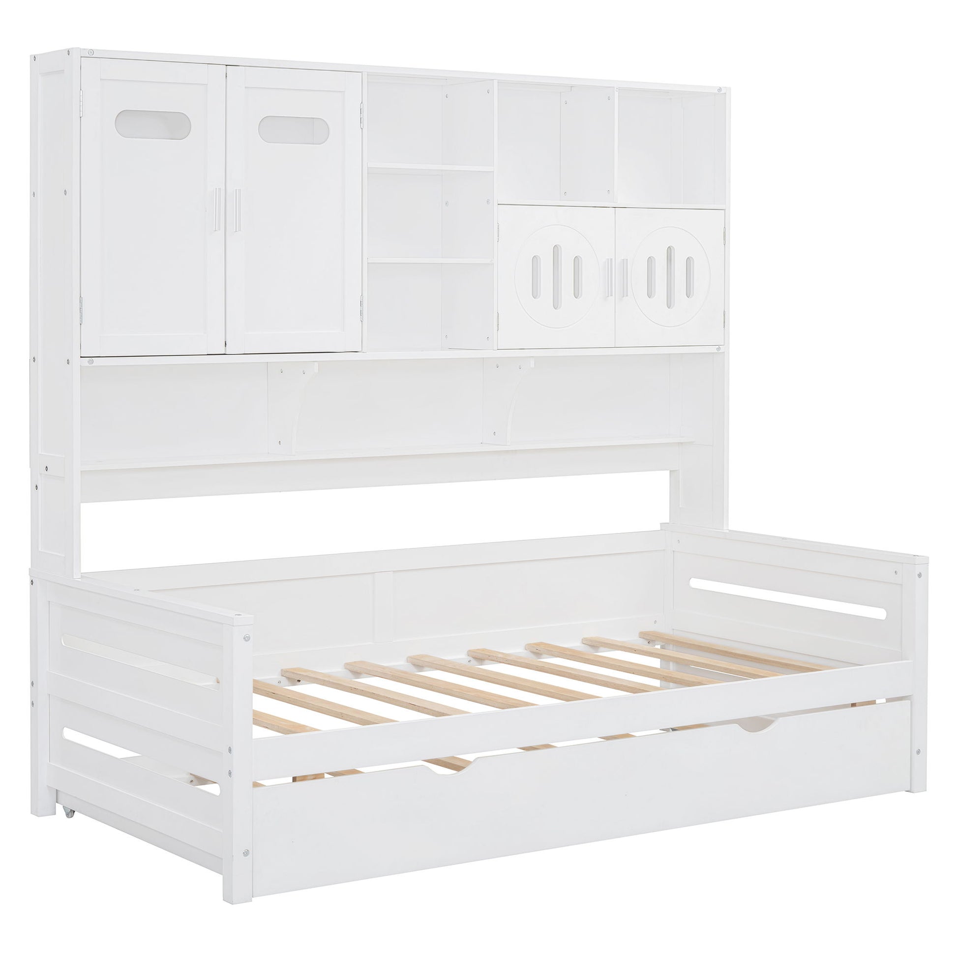 Daybed With All-In-One Cabinet And Shelf - The Sleep Loft - Online Mattress Showroom NYC