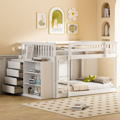 Bunk Bed With 4 Drawers And 3 Shelves - The Sleep Loft - Online Mattress Showroom NYC