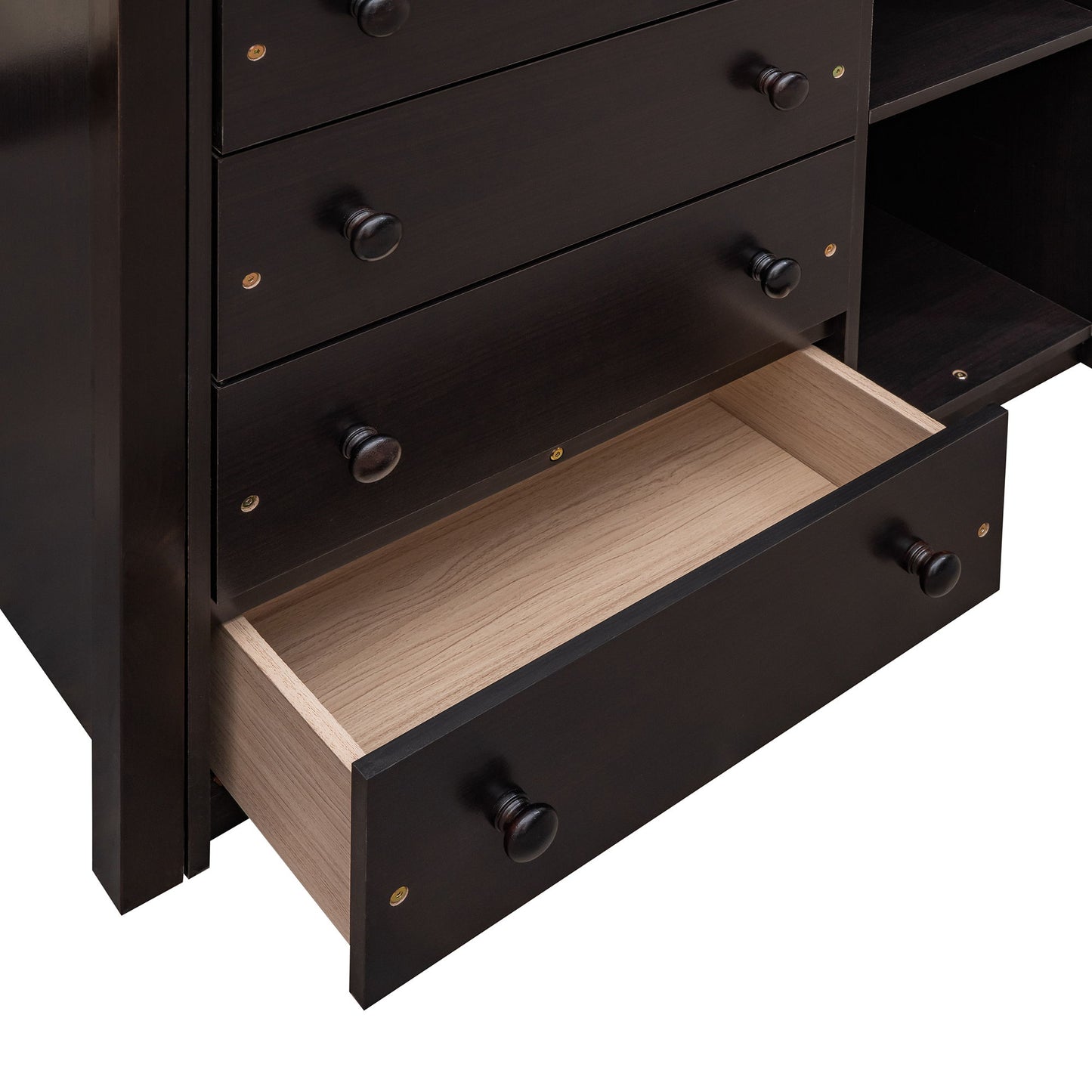 Bunk Bed With 6 Drawers And Flexible Shelves, Bottom Bed With Wheels - The Sleep Loft - Online Mattress Showroom NYC