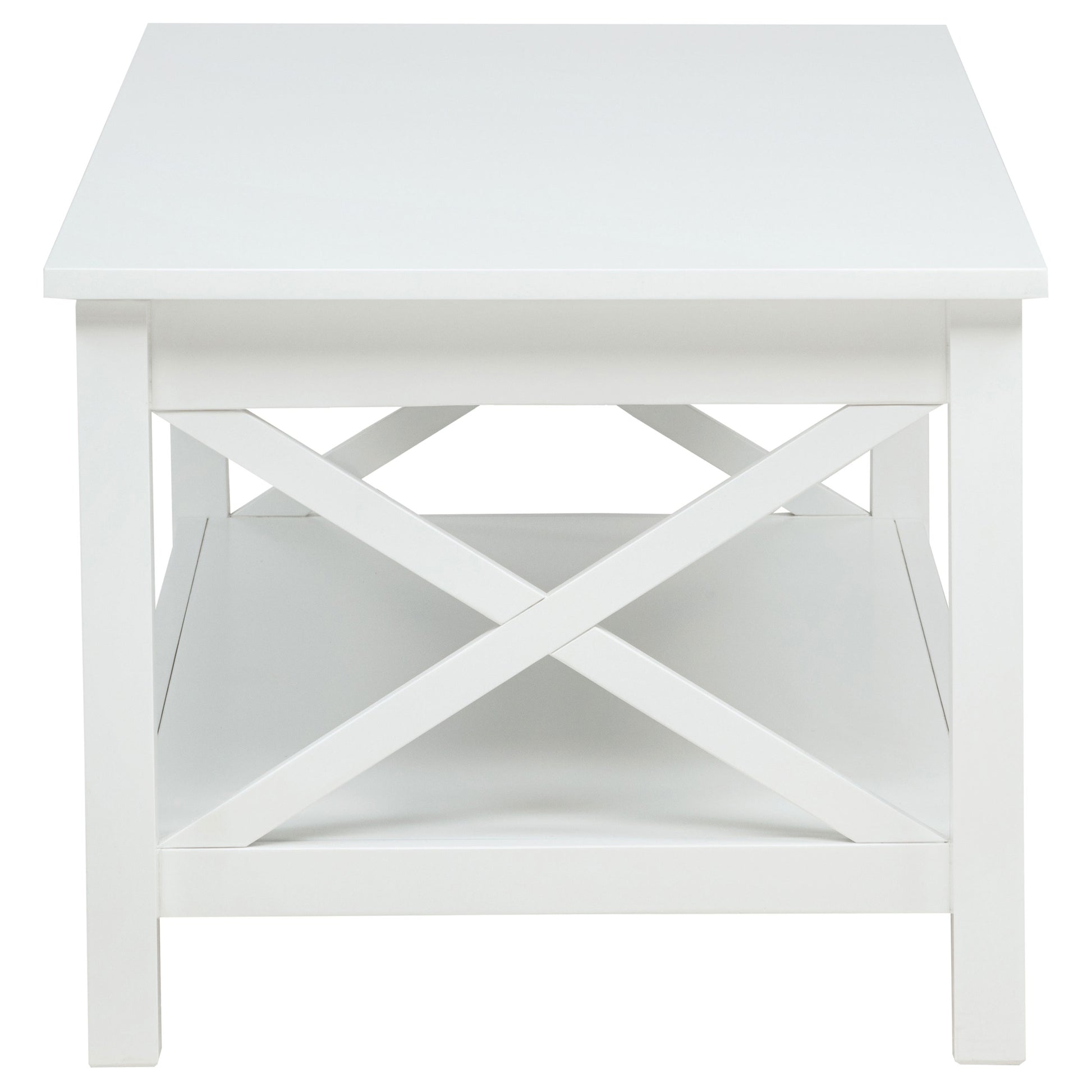 Skyview 2-piece Rectangular Lift Top Coffee Table Set White