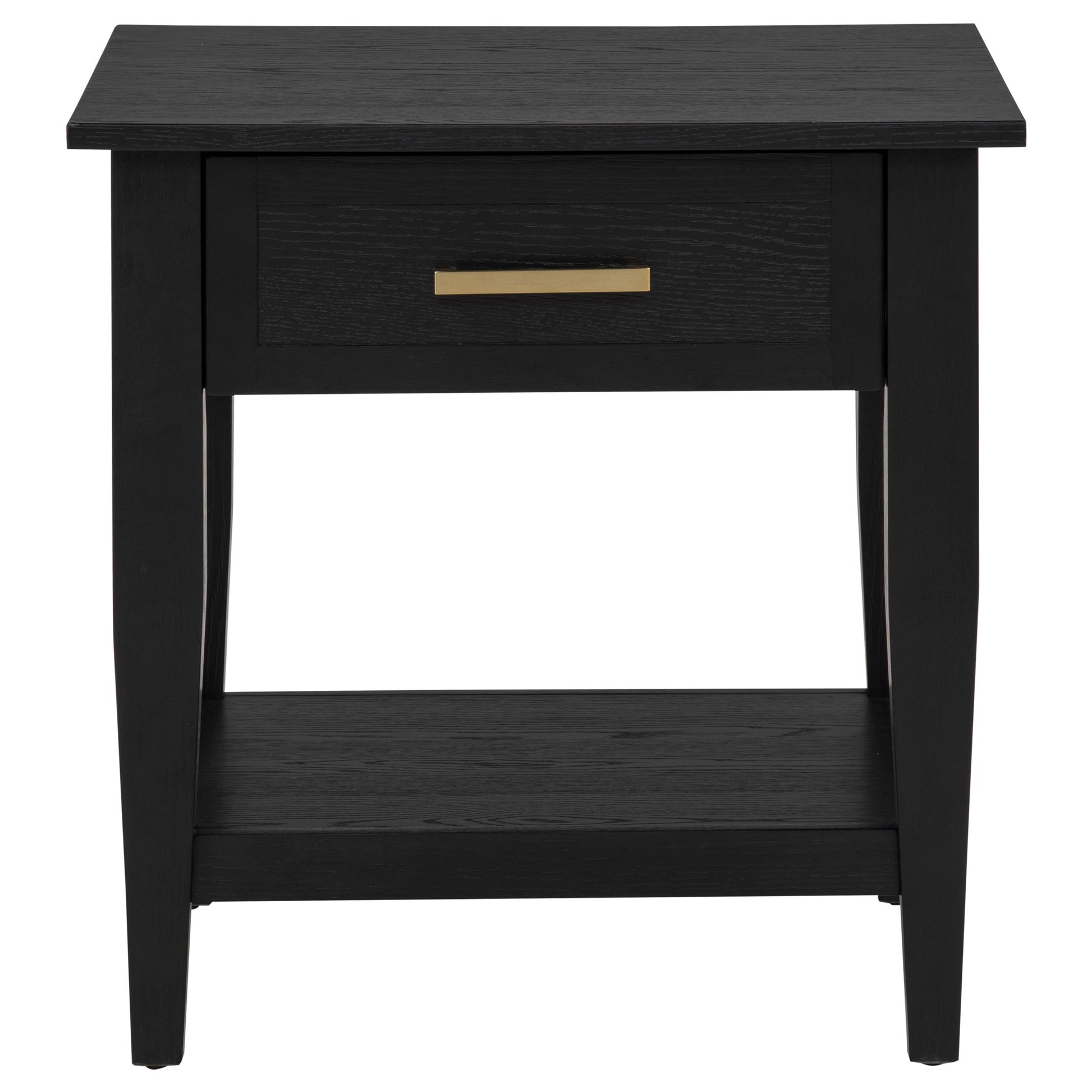 Lindenton 1-drawer Wood Occasional Side End Table Black