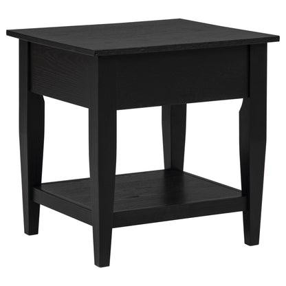 Lindenton 1-drawer Wood Occasional Side End Table Black