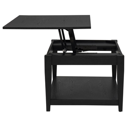 Lindenton 3-piece Wood Lift-Top Coffee and End Table Set Black