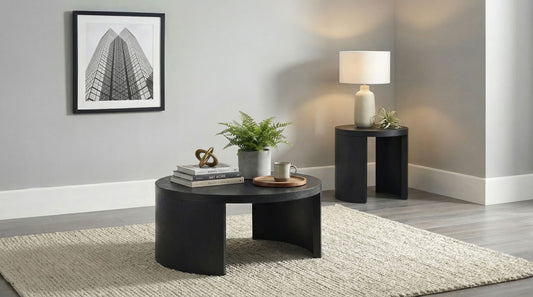 Sweeney 2-piece Coffee and End Occasional Table Set Black - The Sleep Loft - Online Mattress Showroom NYC