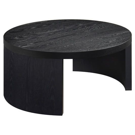 Sweeney 39-inch Round Wood Occasional Cocktail Coffee Table Black - The Sleep Loft - Online Mattress Showroom NYC