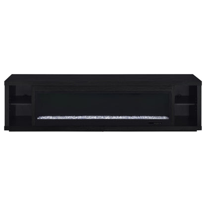 Deiter 79-inch TV Stand Fireplace Media Console Black