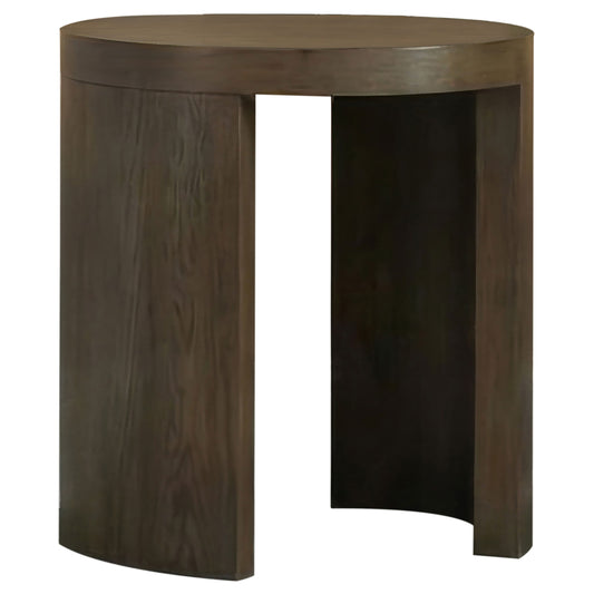 Sweeney 24-inch Round Wood Occasional Side End Table Dark Walnut - The Sleep Loft - Online Mattress Showroom NYC