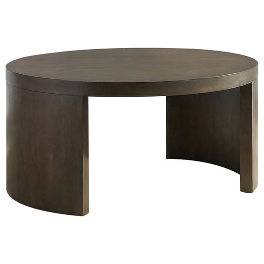 Sweeney 39-inch Round Wood Occasional Cocktail Coffee Table Dark Walnut - The Sleep Loft - Online Mattress Showroom NYC