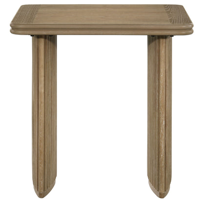 Adina 2-piece Wood Coffee Table Set Distressed Light Brown