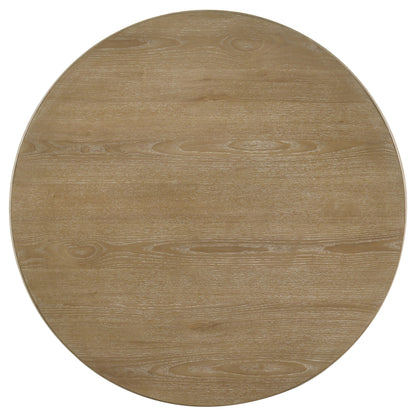 Adina 3-piece Round Coffee Table Set Distressed Light Brown