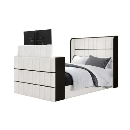 Isaiah - Bed With TV Lift-LED Speakers And Fireplace - The Sleep Loft - Online Mattress Showroom NYC