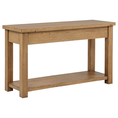 Beasley 2-Drawer Wood Console Table Golden Oak