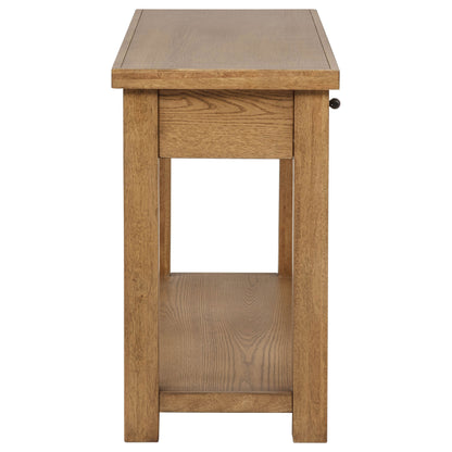 Beasley 2-Drawer Wood Console Table Golden Oak