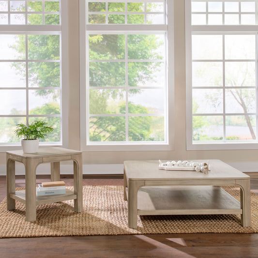 Solano 2-piece Square Coffee Table Set Weathered Mango - The Sleep Loft - Online Mattress Showroom NYC