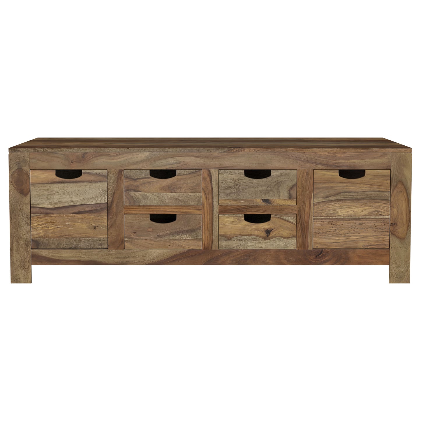 Esther 6-drawer Solid Wood Coffee Table Natural Sheesham