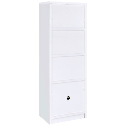 Laughlin 4-shelf Engineered Wood Media Tower White