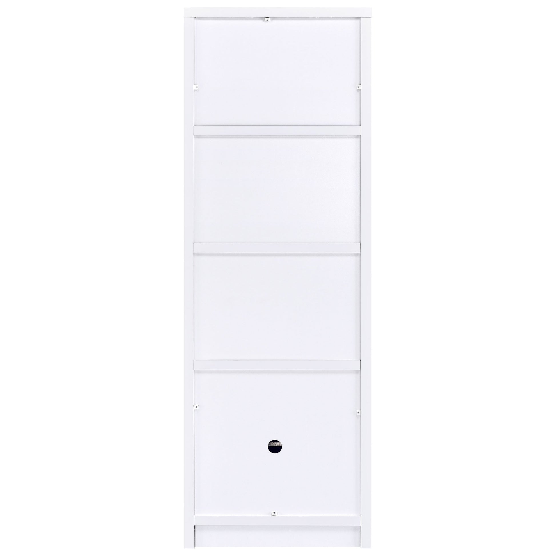 Laughlin 4-shelf Engineered Wood Media Tower White