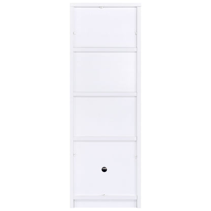Laughlin 4-shelf Engineered Wood Media Tower White